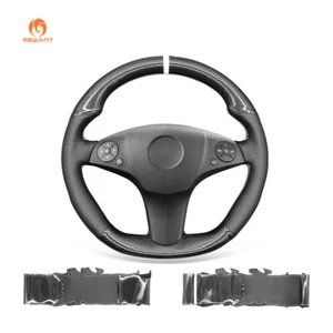 Funda del volante de fibra de carbono MEWANT DIY PU para Mercedes Benz SLR SLK AMG GLK - Imagen 1 de 11