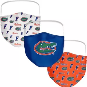 Paquete de 3 Cubierta de Máscara Facial Lavable Resoluble de la NCAA con Licencia Oficial de los Florida Gators - Imagen 1 de 6