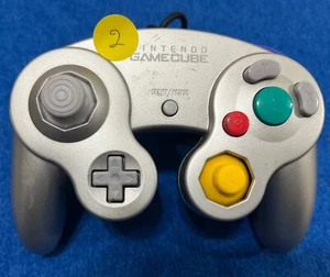 OEM Nintendo GameCube Controller Silver Platinum Official Joystick T3 - Imagen 1 de 13