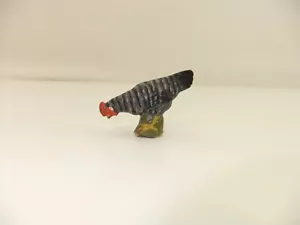 Juguete de composición o arcilla alemana vintage animal corral pollo - Imagen 1 de 12