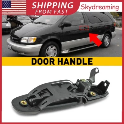 For 2015-2018 Toyota Sienna BLACK Exterior Outside Front Driver Left Door Handle - Image 1 of 4