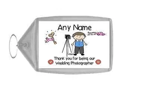 Llavero personalizado masculino Thank You For Being Our Wedding Photographer - Imagen 1 de 1