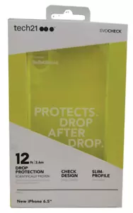 NEW Tech21 Apple iPhone XS Max Evo Check Drop Protection Case Neon Yellow - Picture 1 of 3