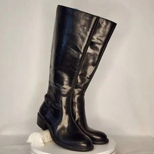 Born Crown Series Black Leather Knee High w/Wide Shaft Women's Boots NWT 6.5M - Picture 1 of 23