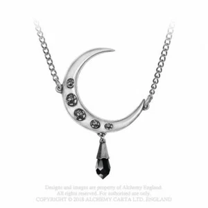 ALCHEMY GOTHIC LUNE NOIR PENDANT NECKLACE - HANGER - HALSKETTING NEW - Bild 1 von 2