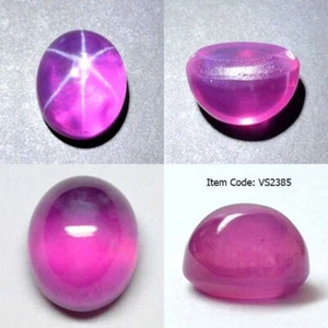 Oval 11x9 MM Pink Purple Star Sapphire 6 Rays Lab Created Corundum VS-1 - Picture 1 of 24