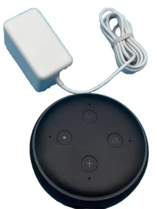 Echo Dot 3rd Generation Smart Speaker With Alexa Power Adapter Voice Controled - Picture 1 of 5