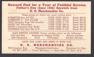 1958 herramientas de mercancía de EE. UU., etc. a la venta para el día del padre, Cleveland oh - Imagen 1 de 1