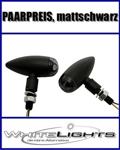 LED Negro Intermitente Micro Bala Cruiser Custom Bici Harley Davidson Redondo - Imagen 1 de 1
