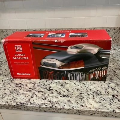 Brookstone Rotating Closet Organizer Rack Tie Belt Holder Lighted NOB - Image 1 of 4