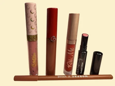 Lipstick lipgloss liner bundle pink nude brown Giorgio Armani Morphe colourpop - Image 1 of 4