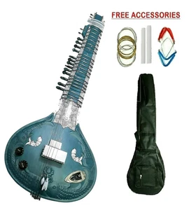 HAHAPA Electric Sitar Ravi Shankar Style Tun Wood Indian with Bag Strings Mizrab - Picture 1 of 6