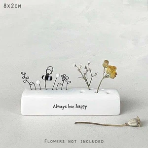 Clearance Incense Josh Stick Holder Porcelain White Home Decor Gift Bee Happy - Picture 1 of 3