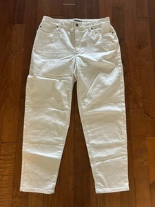 Jeans Eileen Fisher cotone biologico bianco taglia 10 nuovo macchie chiare - Foto 1 di 7