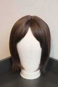 MGrande Premium Wig Set Ash Brown Bob Wig with Bangs Heat Resistant Synthetic - Picture 1 of 6