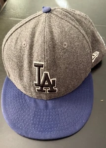 Los Angeles Dodgers LA MLB Authentic New Era 59FIFTY Cap Dark Gray Blue 7 1/2 - Picture 1 of 8