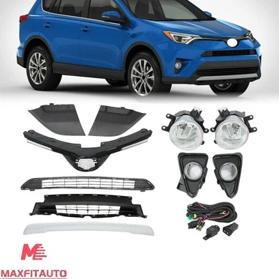 Fits 2016-2018 Toyota RAV4 LE Front Grille W/O Camera Hole&Foglights&Cover&Trim - Image 1 of 4