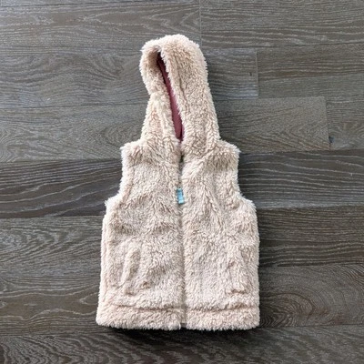 Mini Boden Girl's Tan Sherpa Hooded Vest Size 2-3 - Image 1 of 4