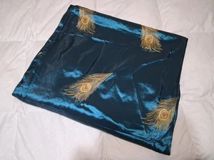 Rare Pier 1 Imports Teal Peacock Feather Embroidered Curtain Panel 1pc Pc 54x84  - Bild 1 von 16