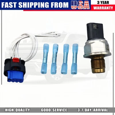Sensor de presión con kit de conector de cableado para GMC Sierra 2500HD 3500HD 2017-2025 Foto 1 de 4