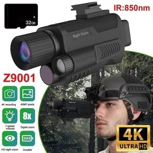 Z9001 4K 40MP 8X Zoom Camera 600M Infrared Night Vision Monoculars for Hunting - Picture 1 of 15