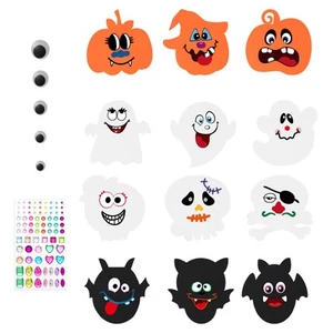Hágalo usted mismo Conjunto de pegatinas de calabaza para padres e hijos pequeños decoración - Imagen 1 de 10