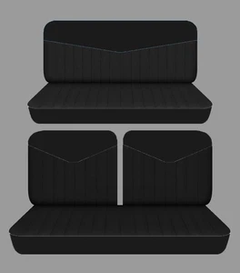 Fits 1949 to 1968 Chevy Bel Air 2door Front 50-50 top and Rear bench seat covers - Bild 1 von 8