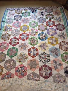 Edredón vintage cosido a mano - Imagen 1 de 7