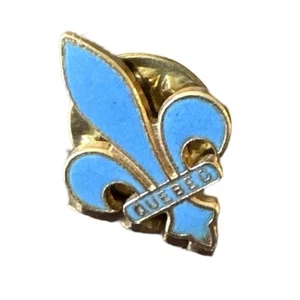 Vtg Fleur de Lys Quebec Canada Enamel Patriotic Pin - Picture 1 of 1