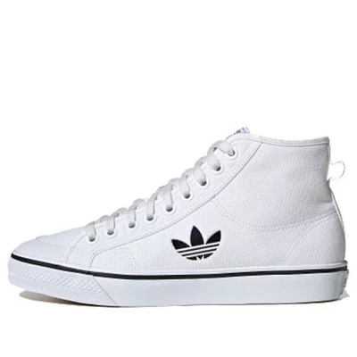 aDIDAS NIZZA HIGH CLOUD WHITE FW8351 MENS SIZE 4.5 WOMENS 6 BRAND NEW - Image 1 of 4