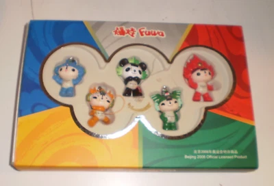 Mascotas de vinilo oficiales de los Juegos Olímpicos de Beijeng FUWA 2008 NUEVAS EN CAJA Foto 1 de 2