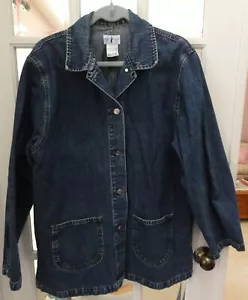 FDJ FRENCH DRESSING DENIM PATCH POCKET JACKET Ladies Size 16 Made in Canada - Picture 1 of 12