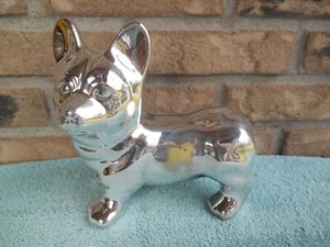 Chrom Ton 7-1/2" groß Pommerscher Hund Figur. HAT FLECKEN! - Bild 1 von 12