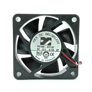 60mm 6015 12V Fan FD1260-S3112C 2 Wire Chassis Cooling Fan 6CM Ultra-Quiet 0.13A - Afbeelding 1 van 4