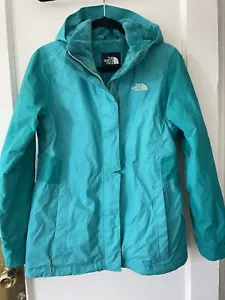 Giacca con cappuccio The North Face Hyvent foderata in pile cappotto da neve taglia M turchese - Foto 1 di 5
