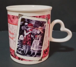 Enesco 1997 Kim Anderson's Pretty As A Picture Mug Heart Handle "Remember When.. - Picture 1 of 8