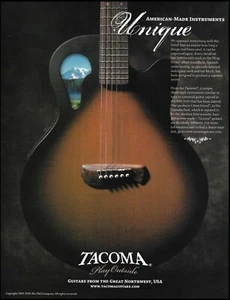 Tacoma Wing Series soundhole acoustic guitar advertisement 8 x 11 ad print - Picture 1 of 3