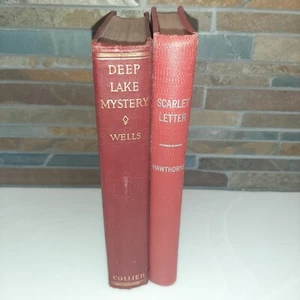 Vintage The Scarlet Letter Nathaniel Hawthrone 1950. Deep Lake Mystery 1928 - Picture 1 of 7