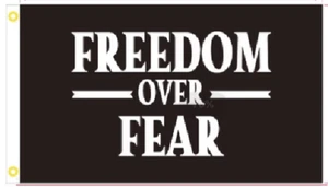3X5 TRUMP 2024 47 FREEDOM OVER FEAR BLACK FLAG BANNER GROMMETS 100D - Picture 1 of 3