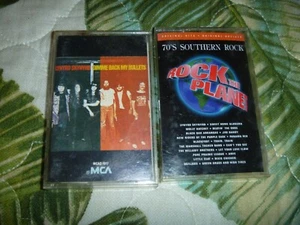 LOT 2 CASSETTE TAPE LYNYRD SKYNYRD 70s SOUTHERN ROCK OUTLAWS BLACKFOOT MOLLY HAT - Picture 1 of 4