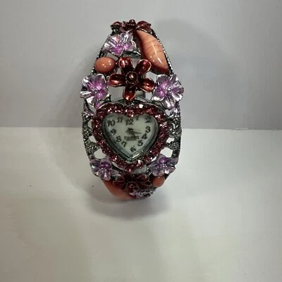 Reloj Brazalete FIGARO COUTURE Bling✨Lavanda✨Rosa✨Corazón✨Flores Foto 1 de 4