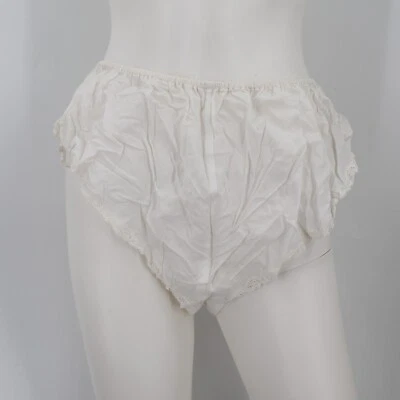 复古维多利亚的秘密内衣短裤 L 金色标签花边装饰睡衣花卉 — 第 1/4 张图片