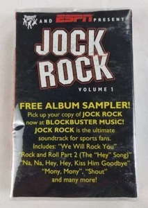 Vintage 1994 Blockbuster Music Jock Rock Sealed Cassette Tape Promo Sampler ESPN - Picture 1 of 8