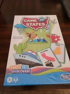 Game Of States US Geography Hasbro Gaming Ready Set Discover Ages 3+ Map Sealed - Picture 1 of 4