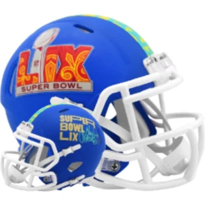 Super Bowl 59 Mini Speed Football Helmet Flat Royal Blue - NFL. - Picture 1 of 1