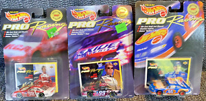 3-TEAM HOT WHEELS NASCAR 1997 PRO RACING 1/64 1ST EDITION- # 44, 98,& 99-NEW-3TL