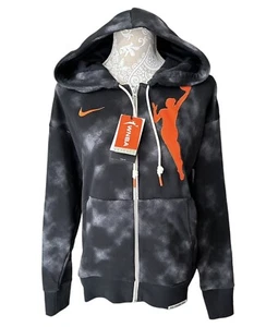 Women's WNBA Nike Black Logowoman Team 13 Tie-Dye Performance Full-Zip Hoodie - Picture 1 of 4