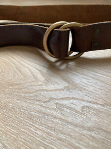 Ralph Lauren RL Double O-Ring leather belt - CIRCA EARLY 90s HARD TO FIND BROWN