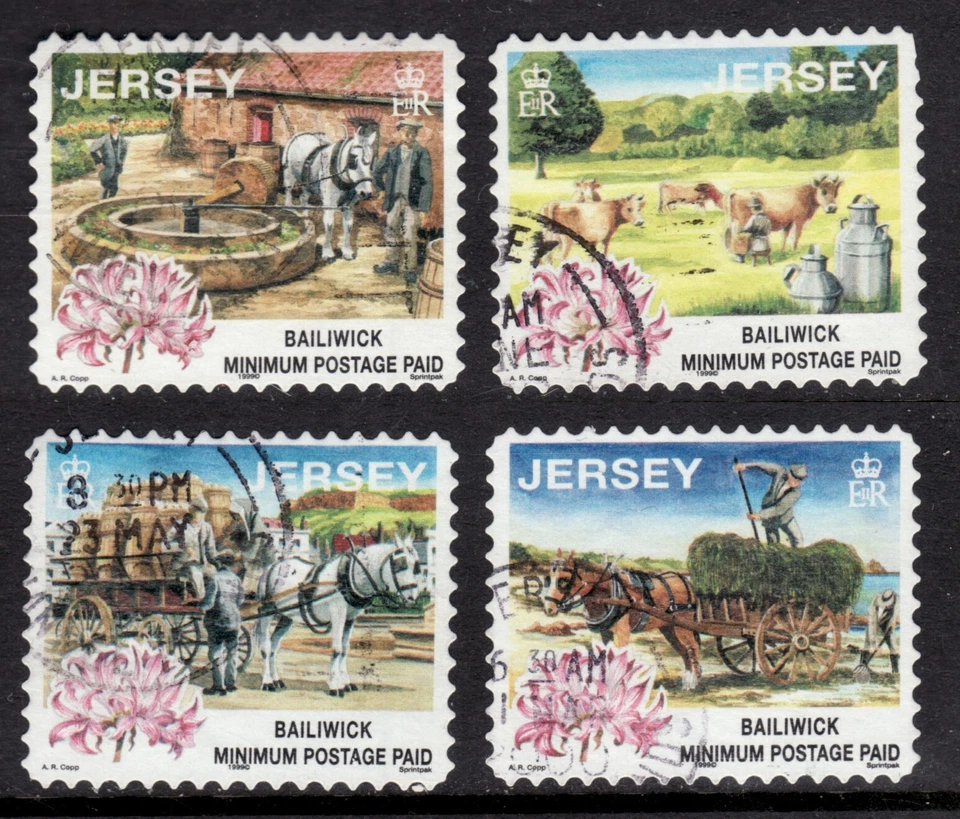 Rare 1999 Jersey Bailiwick Sc #854b-57b - Horses, Cows, Farm Life - Cv$30 - Image 1 of 1