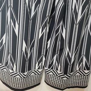 New York & Co Stretch Wide Leg Palazzo Pants M Black White Pockets - Picture 1 of 8